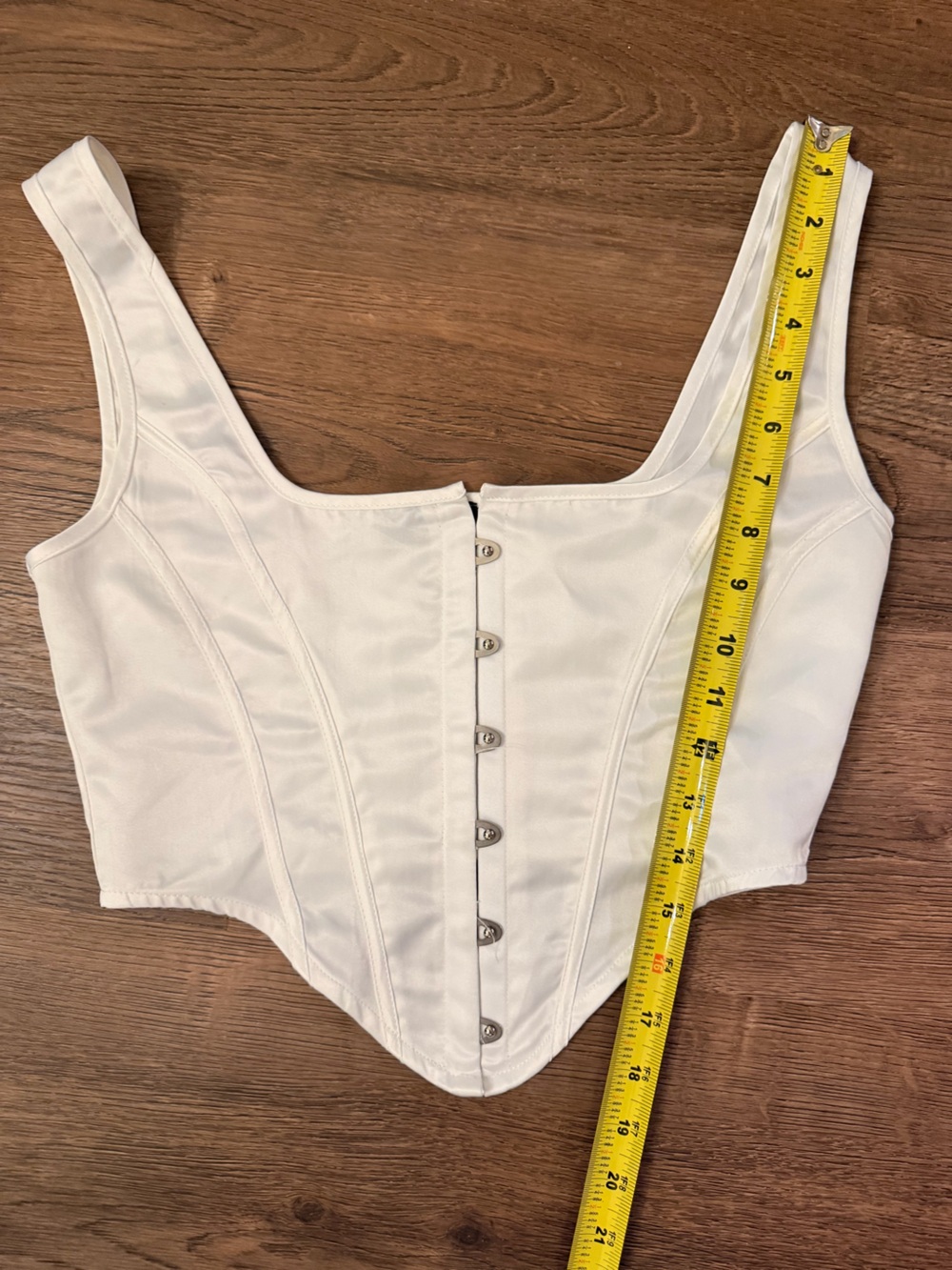 PrettyLittleThing White Bustier Top with Branded Tag